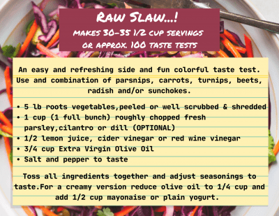 Raw Slaw Recipe