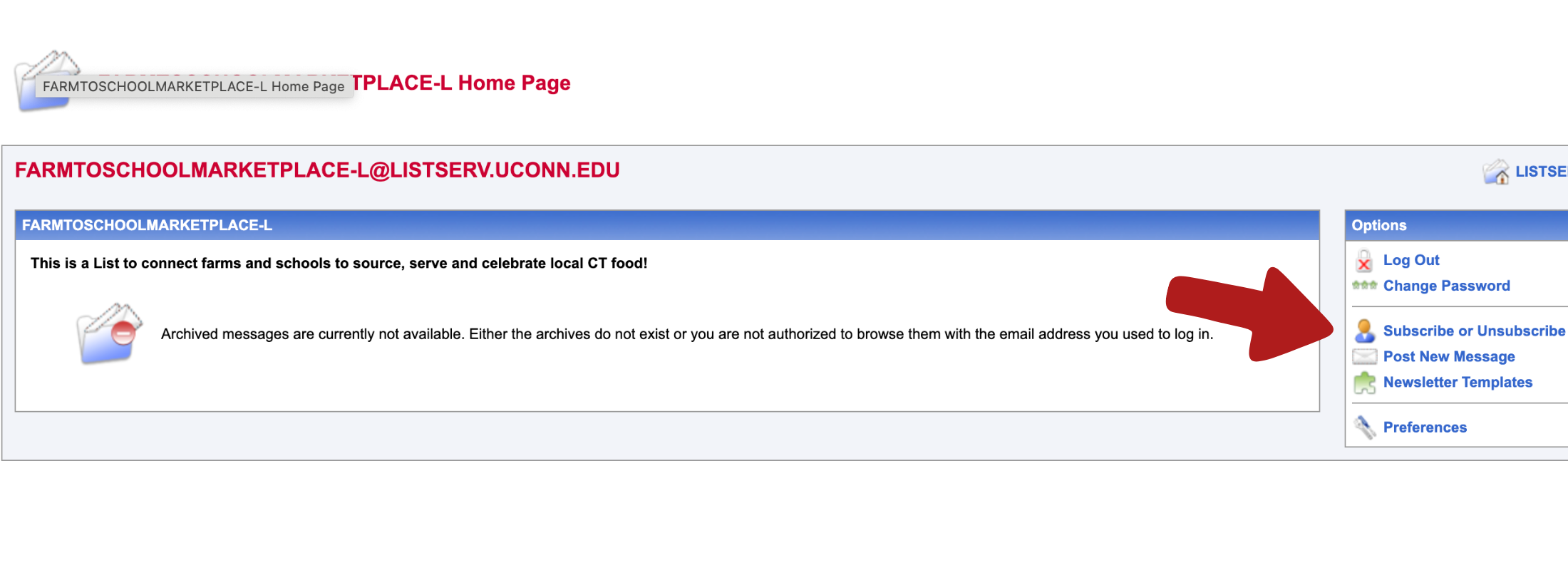 screen shot of website to illustrate the instructions